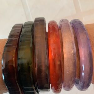 Resin Bangle Bracelets.